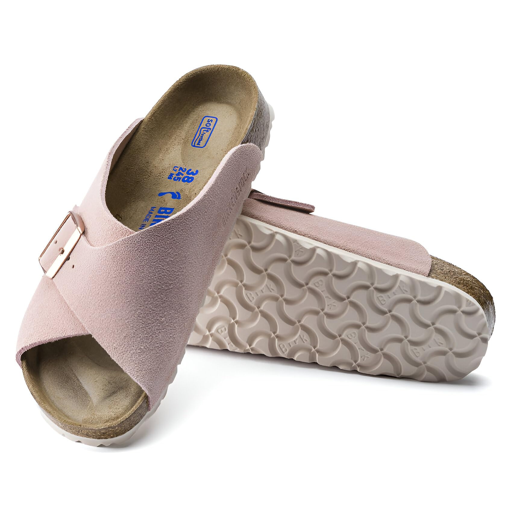 靴 Birkenstock AROSA beauty&youth 35 BIRKENSTOCK Arosa Soft Footbed Suede Leather Sandal Slide