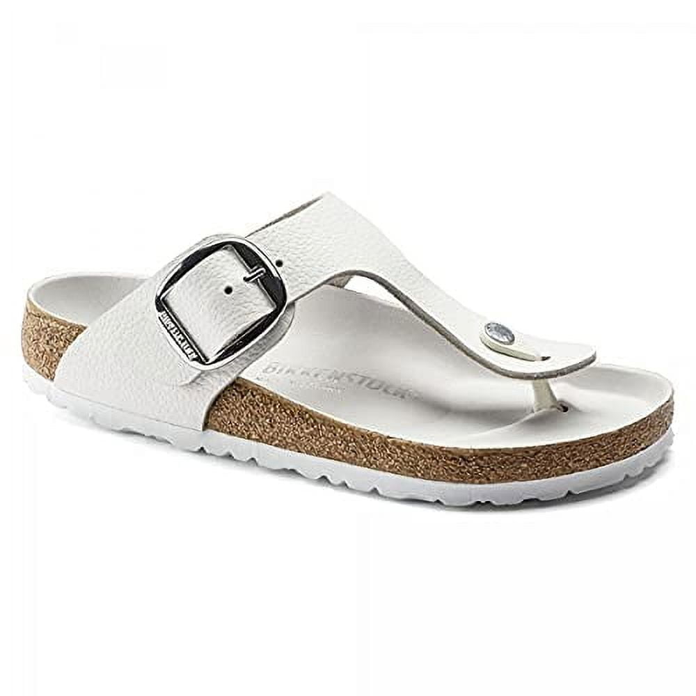 Birkenstock Women's Gizeh Big Buckle Sandals, White, 10 Medium US