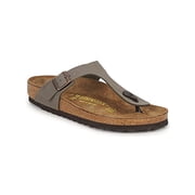 Birkenstock Womens Gizeh T-Strap Thong Cork Sandals Gray Size 38