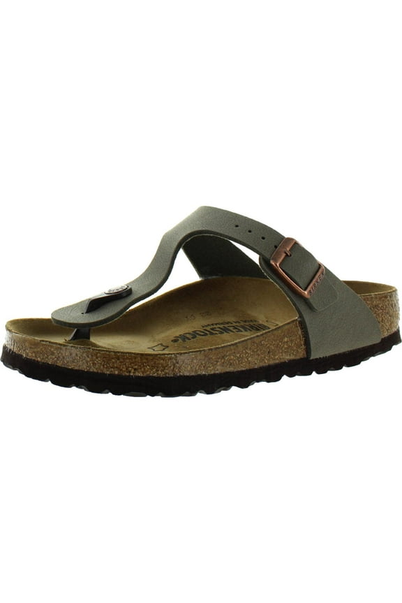 Women's Gizeh T-Strap Thong Cork Sandals Gray Size 40