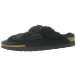 Birkenstock Women's Arizona Big Buckle Teddy Sandal by Papillio, Black, 8 Medium US