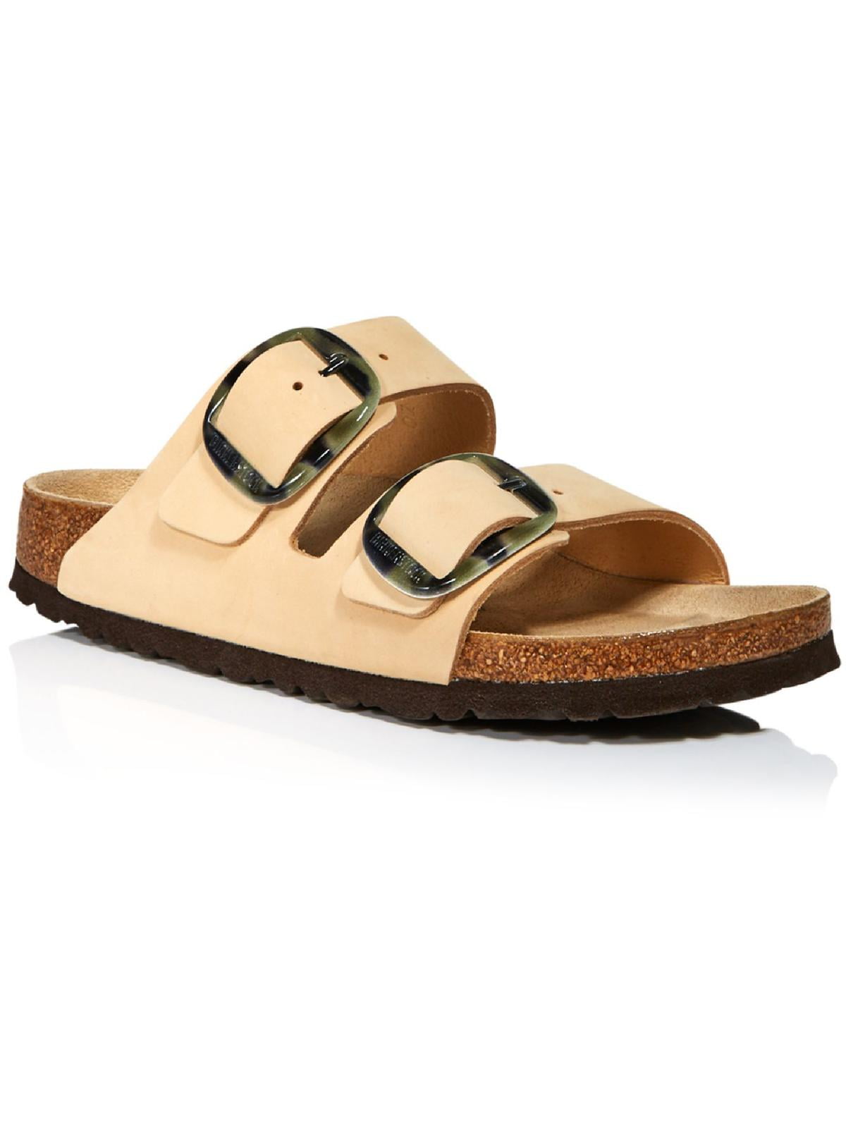 Birkenstock Womens Arizona Big Buckle Nubuck Slip On Slide Sandals