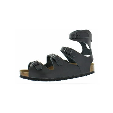 Birkenstock Womens Athen Leather Strappy Footbed Sandals Black 40