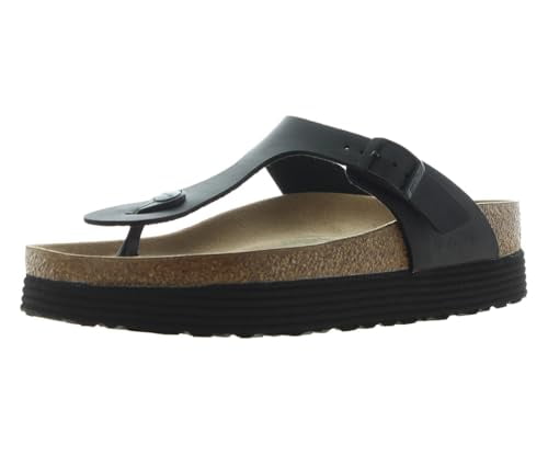 Birkenstock Womens Gizeh Thong Sandal - Black Birko-Flor - Size: 6-6.5 / 37
