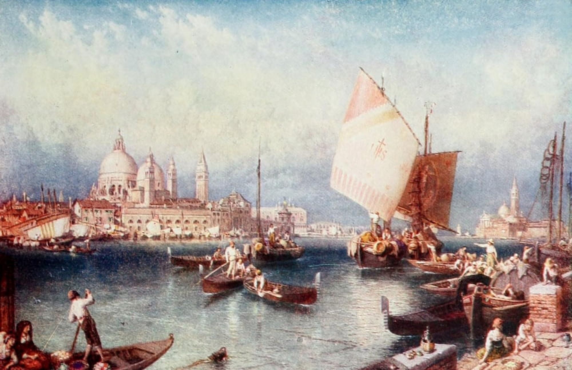 Birket Foster 1910 Entrance to the Grand Canal Venice Canvas Art - Miles Birket Foster (18 x 24)