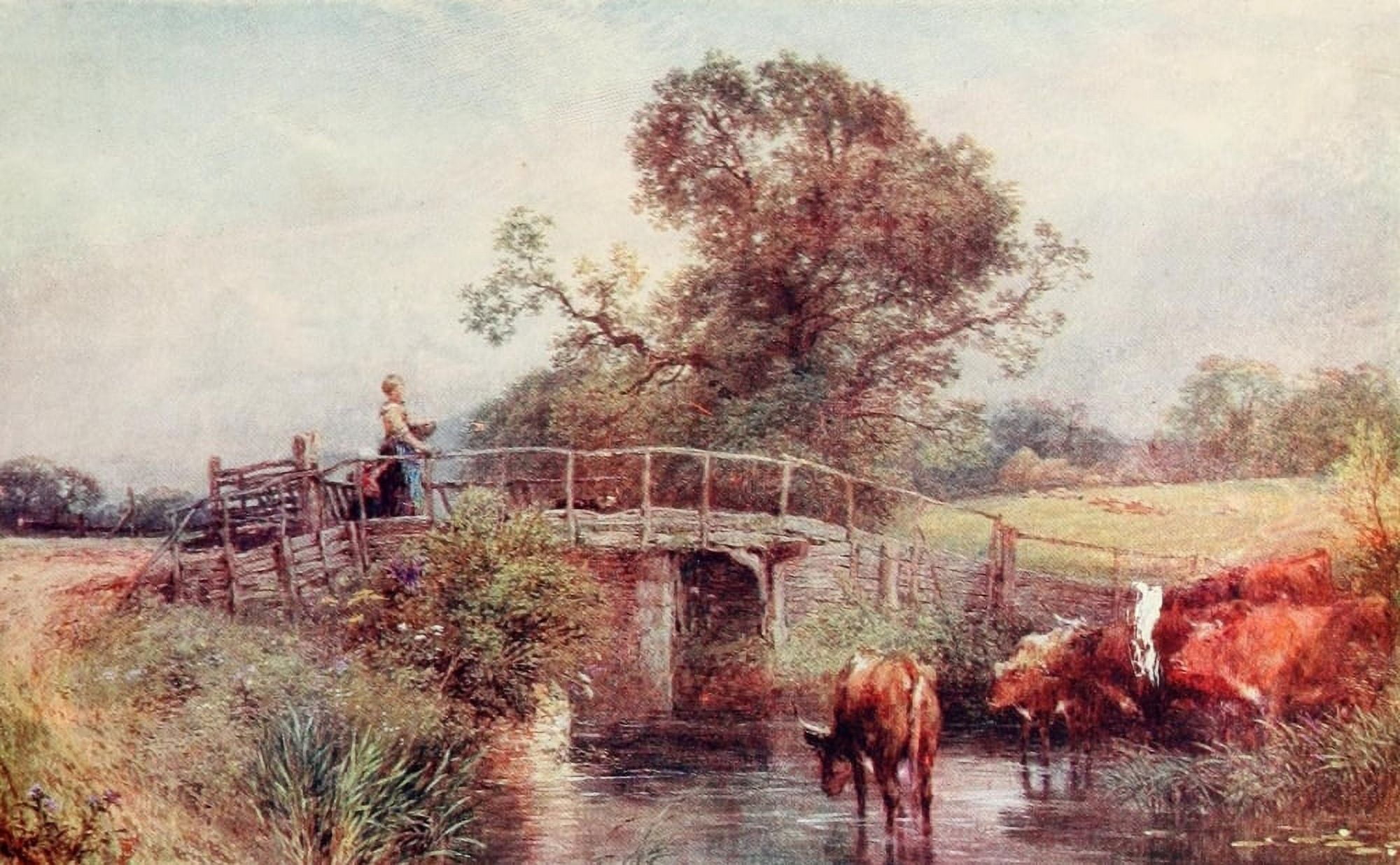 Birket Foster 1910 Near Godalming Surrey Canvas Art - Miles Birket Foster (18 x 24)