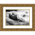 thumbnail image 1 of Birkhofer, Bruno 18x13 Gold Ornate Wood Framed with Double Matting Museum Art Print Titled - Whispering Of The River, 1 of 4