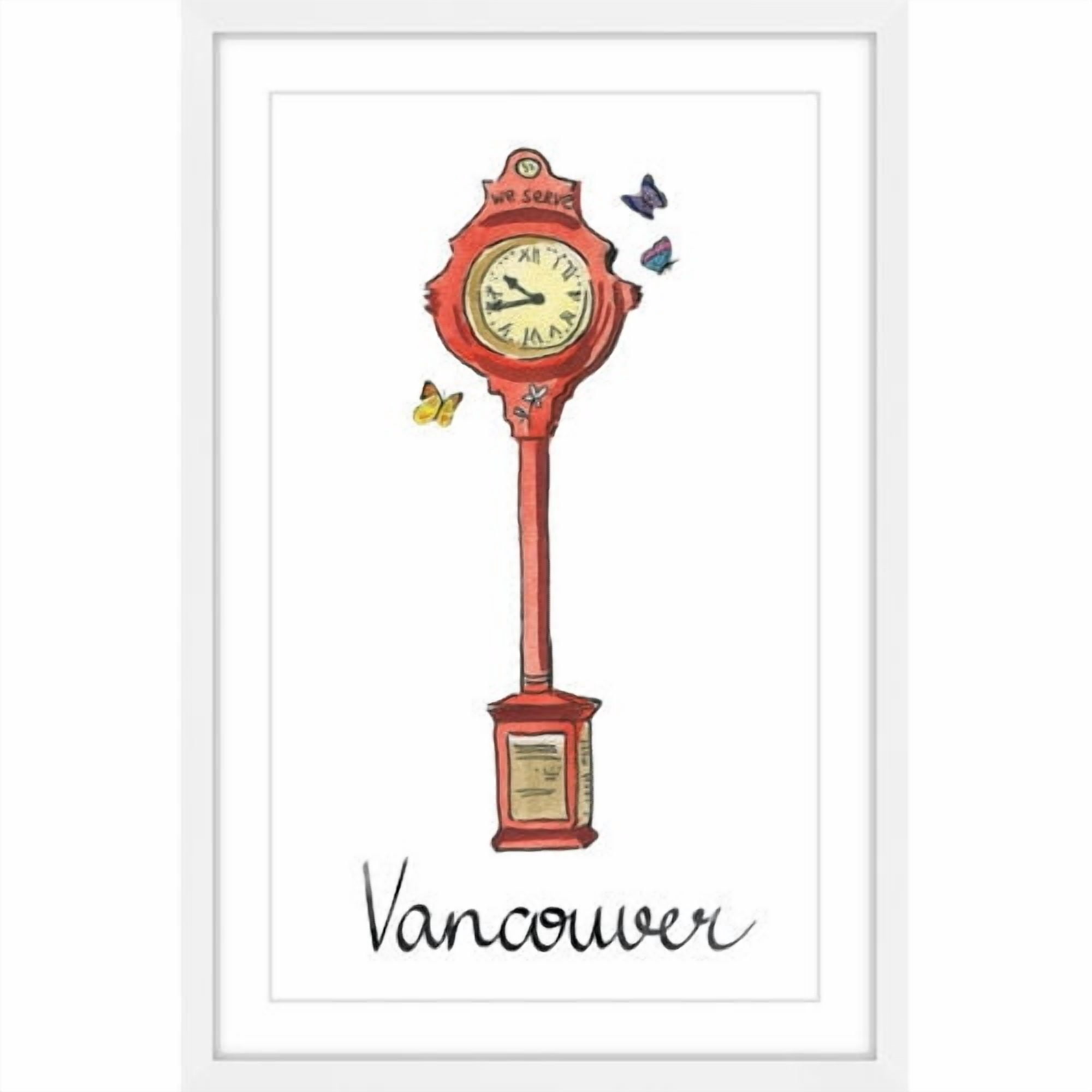 "Birks Clock Tower" Framed Painting Print