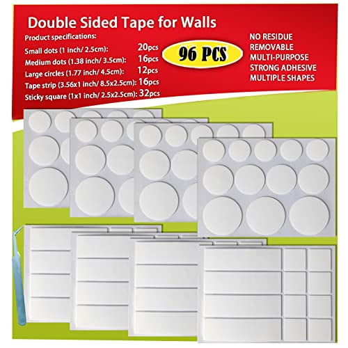 Birllaid Double Sided Tape for Walls, Picture Hanging Strips Removable