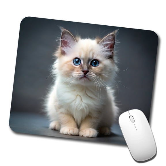 Birman Cat Kitten Photo Mouse Pad Low Profile Gaming Mat
