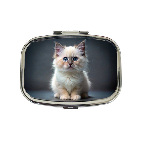 Birman Cat Kitten Photo Small Travel Handbag Pill Box Case