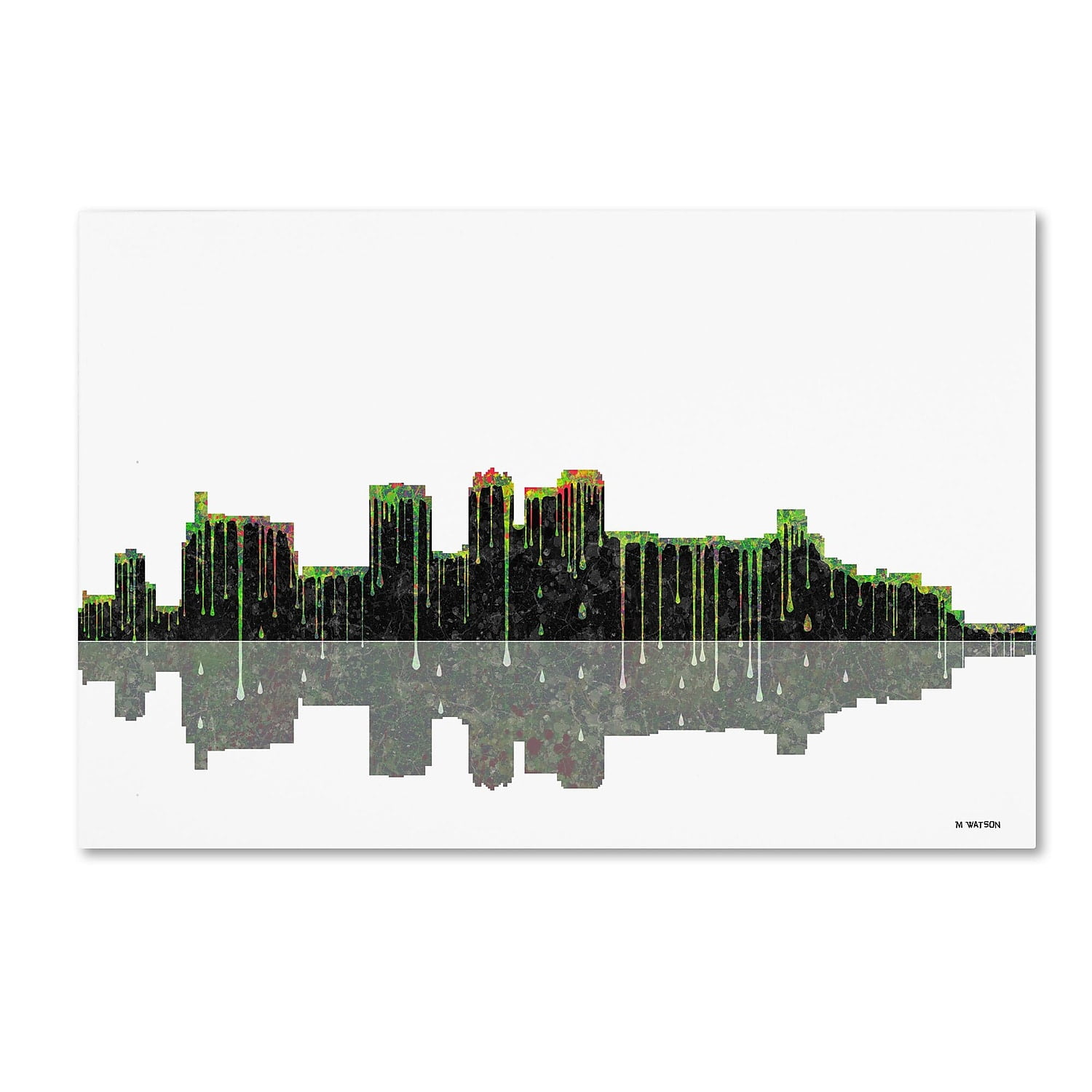 "Birmingham Alabama Skyline 2" Canvas Art by Marlene Watson