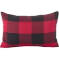 thumbnail image 1 of Birmingham Collection Buffalo Check Plaid Design Cotton Throw Pillow Cover, 13"x20", Red, 1 of 5