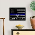 thumbnail image 1 of Fort Worth Police Officer Thin blue Line Flag Gift Art, 1 of 7