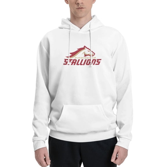 Birmingham Stallions Hoodie Fleece Casual Pullover Sweatshirt