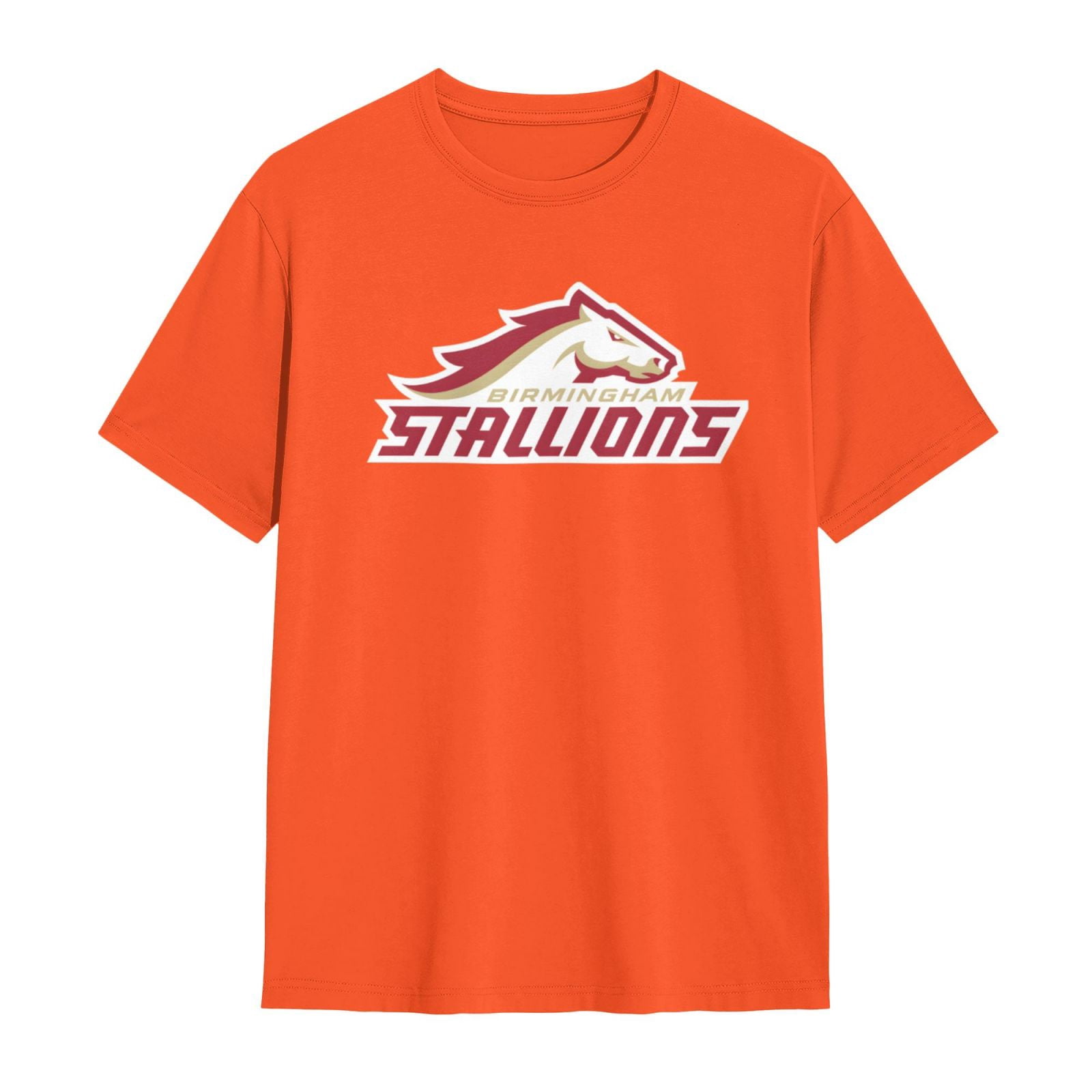 Birmingham Stallions Shirt Short Sleeve Cotton Tshirt - Walmart.com