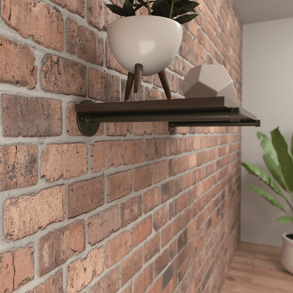 Birmingham Straight Pipe Shelf Bracket - Pack of 2  Home & Garage Storage, Stackable Design
