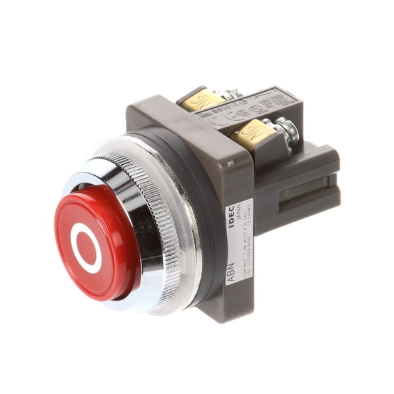 Biro 42MC-Y74 Red Stop Button, 9" Height, 6" Width, 5" Length