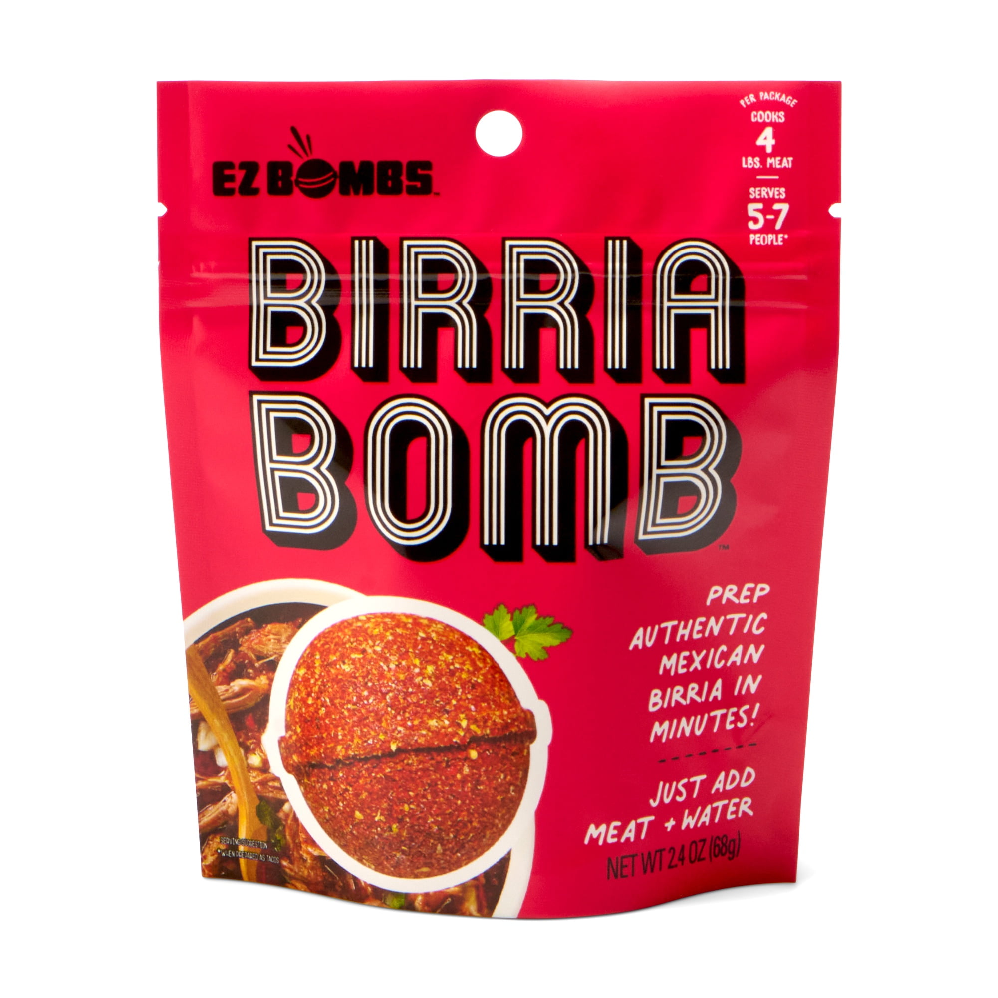 EZ Bombs Birria Bomb Seasoning, 1 Pack Authentic Mexican Spice Mix for Tacos, Burritos, Nachos, and Quesadillas Made with Real Chiles, Herbs, and Spices