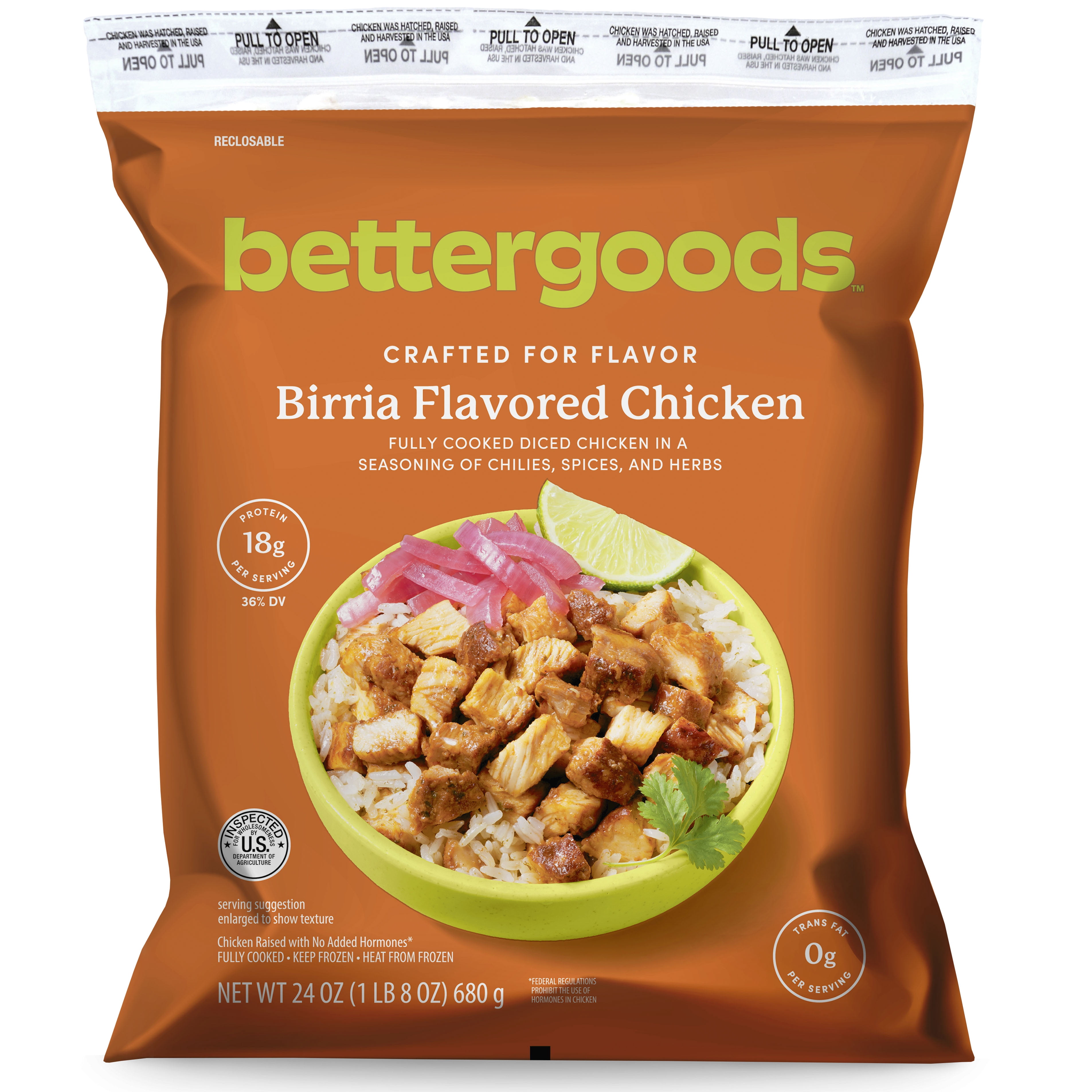 bettergoods Birria Flavored Diced Chicken, 24 oz