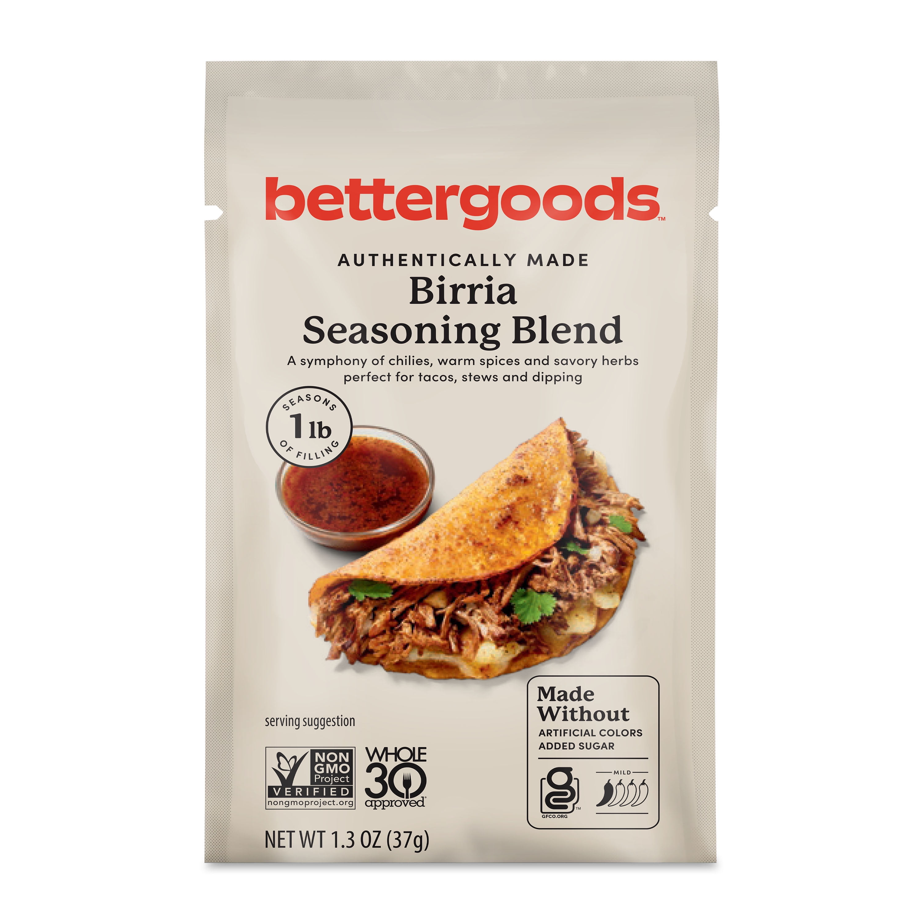 bettergoods Birria Seasoning Blend, 1.3 oz, Shelf Stable