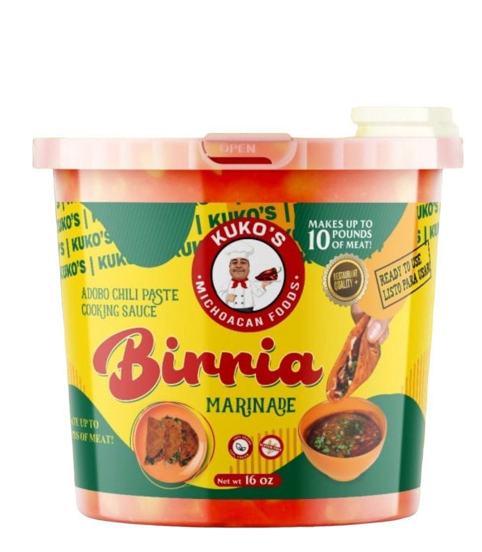 Birria cooking sauce adobo marinade 16oz 1lbs cup taco quesabirria