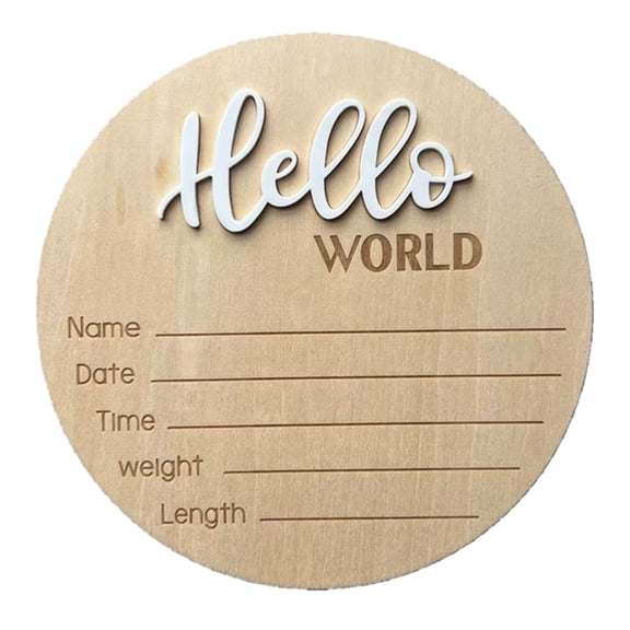 Birth Announcement Sign Newborns Unique Birth Board Wooden Photoshoots Props Shower Present Baby Birth Card