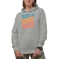 thumbnail image 1 of Birth Day Boy, Birthday Themed, Groovy Retro Wavy Text Merch Gift, Heather Grey Hooded Sweatshirt or Hoodie, 3XL, 1 of 5