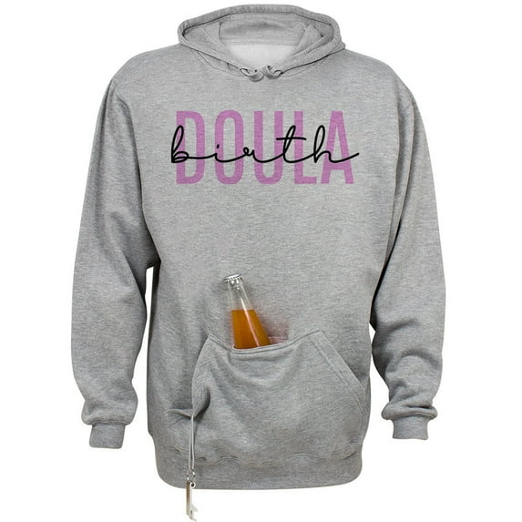 Birth Doula Beer Holder Tailgate Hoodie Sweatshirt Unisex Large Oxford