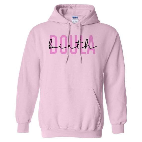 Birth Doula Hoodie Sweatshirt Unisex 3X-Large Pink