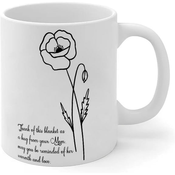 Birth Flower for Mom August' Mug White Women Birthday Gift for Her Ceramic Coffee Cup Funny Home White Glossy Mug Halloweens Graduation Gift for Daughter In Law Cousin 11oz