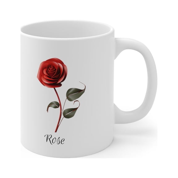 Birth Flower Mug, June, Rose