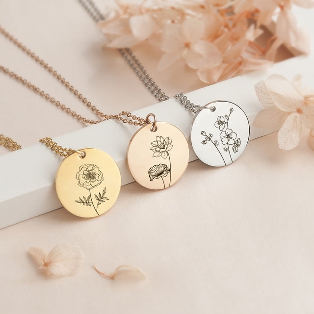 blossom necklace gold