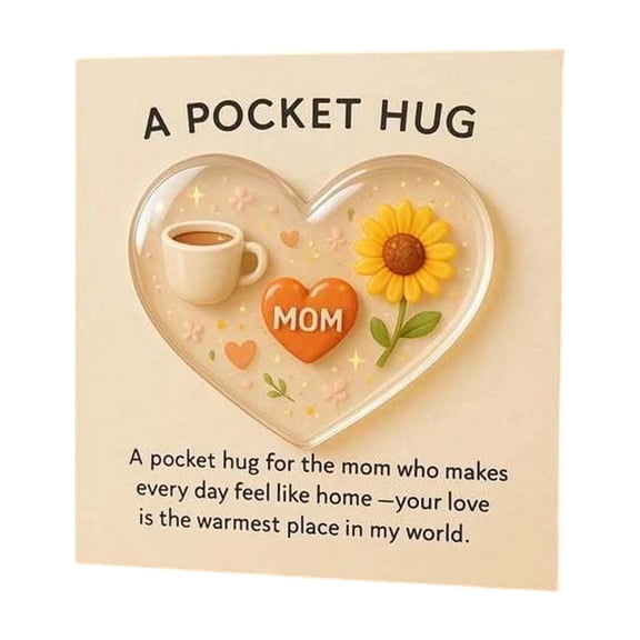 Birth Flower Pocket Hug,Personalized Twelve Kinds of Flower Token,Unique Birthday Flowers Pocket Hug,Heart-Shaped Mini Keepsake Gifts for Family and Friend