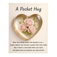 thumbnail image 1 of Birth Flower Pocket Hug, Twelve Kinds of Flower Token, Heart-Shaped Mini Keepsake with Blessing Card for Encouragement & Emotional Support, Birthday & Tough Days, 1 of 2