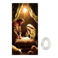 thumbnail image 1 of Birth of Jesus Door Cover Christmas Night Nativity Scene Door Banner Large Religious Christmas Backdrop Decoration Manger Scene Religious Banner Jesus Nativity Backdrop 5.9 x 2.9 ft, 1 of 8