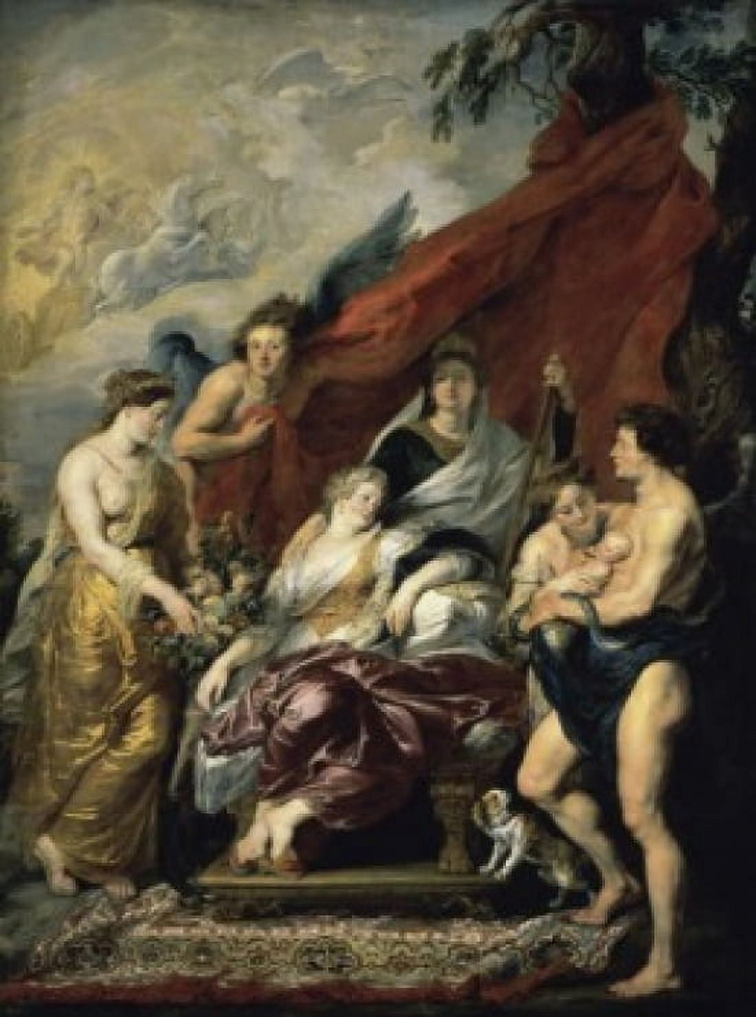 The Birth of Louis XIII (Life of Marie de Medici Queen of France) 1622 Peter Paul Rubens (1577-1640Flemish) Musee du Louvre Paris France Canvas Art - Peter Paul Rubens (18 x 24)