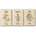 thumbnail image 1 of Birth Month VI - Framed Premium Gallery Wrapped Canvas L Frame 3 Piece Set - Ready to Hang, 1 of 4