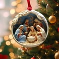 thumbnail image 1 of Birth Ornament under $5! Cagogo Religious Christmas Ornament 3D Nativity Scene Pendant, Jesus Birth Acrylic Car Hanging Decor, Christian Christmas Tree Decoration for Home Church Gift Giving, 1 of 8