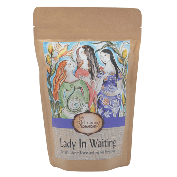 Birth Song Botanicals Lady in Waiting Pregnancy Tea Red Raspberry Leaf Labor Prep & Postpartum Recovery 40 Count