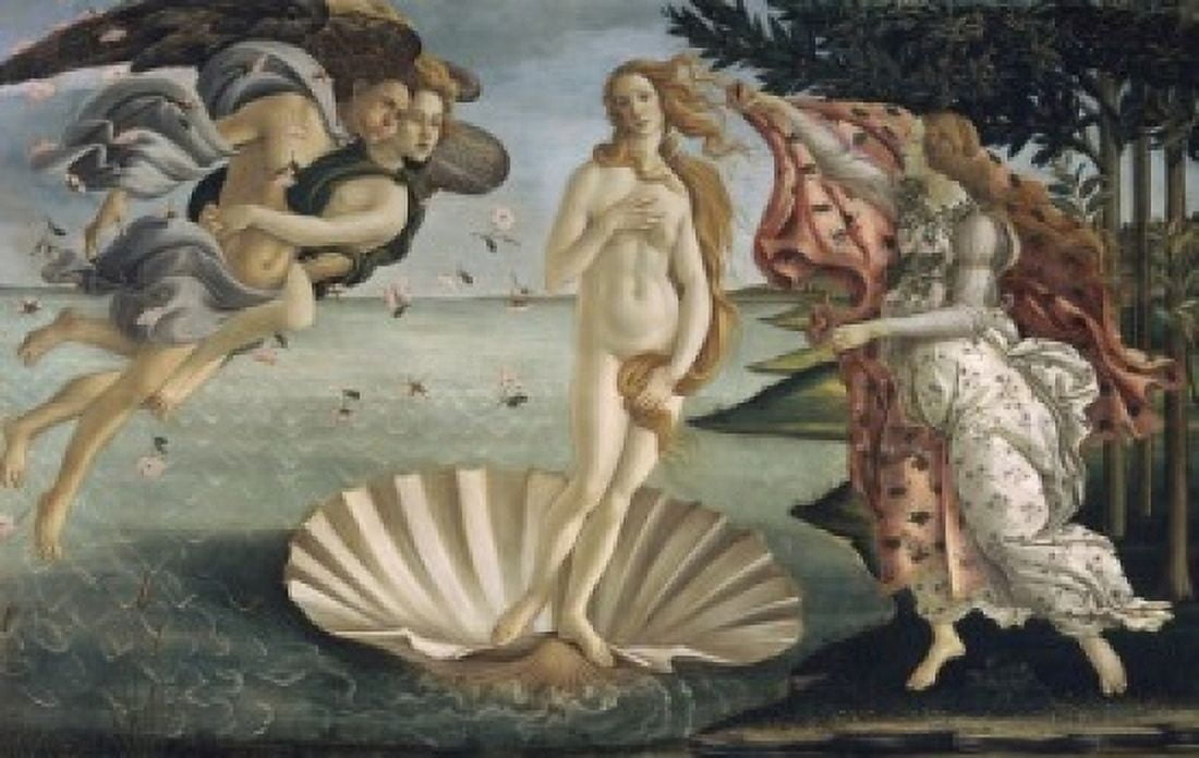 The Birth of Venus  ca 1484 Sandro Botticelli (1444-1510 Italian)  Tempera on wood panel Galleria degli Uffizi Florence Italy Canvas Art - Sandro Botticelli (24 x 36)