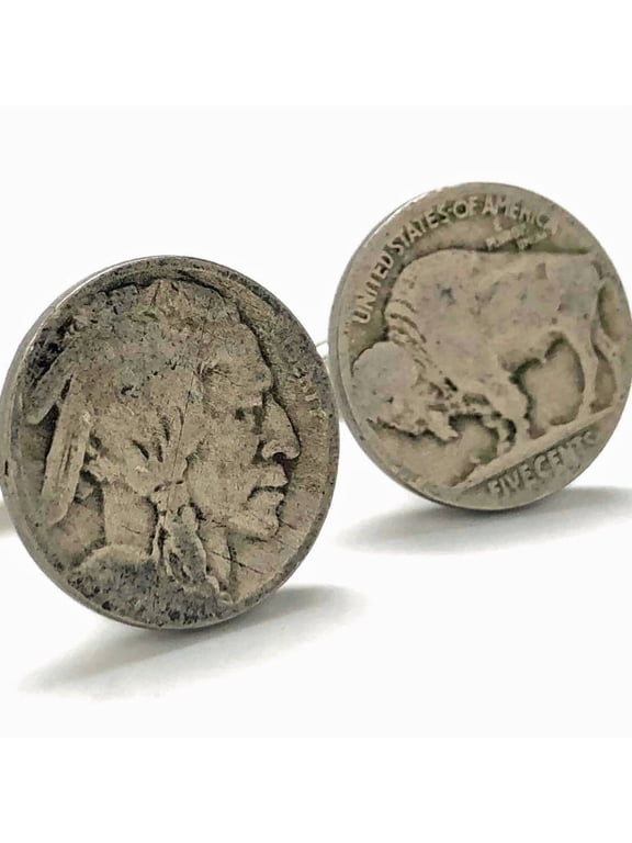 Birth Year Buffalo Nickel Cufflinks Vintage U.S. Coin Jewelry Old West Indian Head Cuff Links for Men Personalized Boyfriend Gift, Anniversary, or Fathers Day