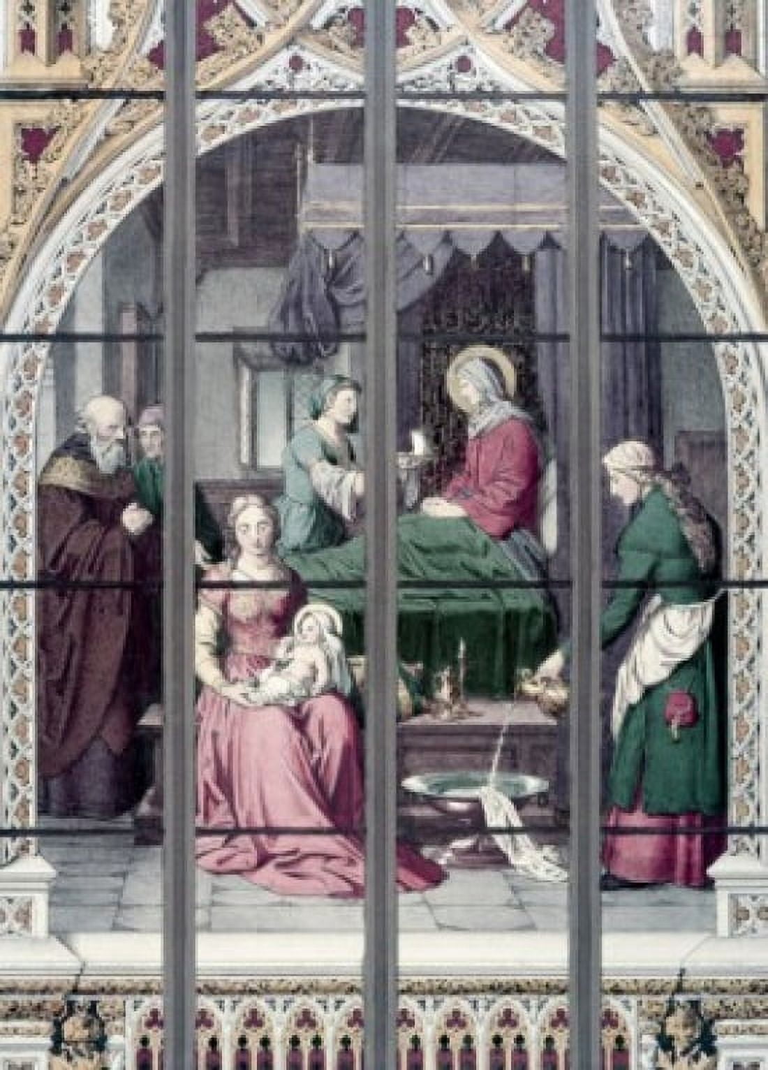 Birth of Mary The 19th Century 19TH CENTURY Stained Glass STAINED GLASS Canvas Art - (18 x 24)