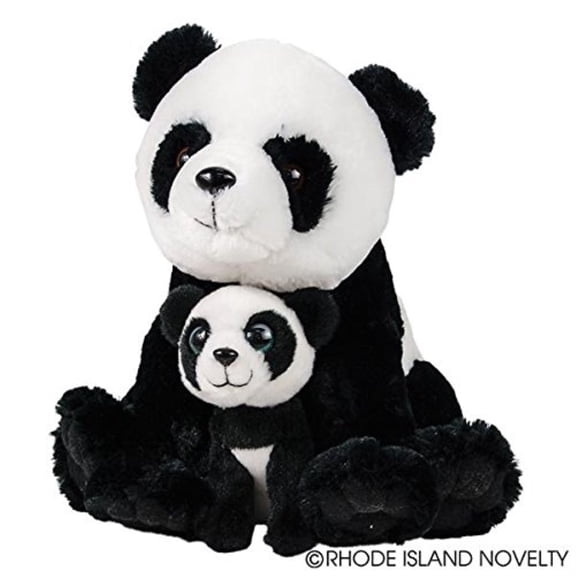 adventure planet birth of life panda with baby plush toy 11" h