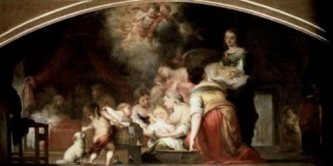 Birth of the Virgin 17th C Bartolom Esteban Murillo (1617-1682 Spanish) Musee du Louvre Paris Canvas Art - Bartolome Esteban Murillo (24 x 36)