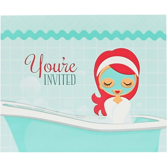Birth5000 - Little Spa Party Invitations -