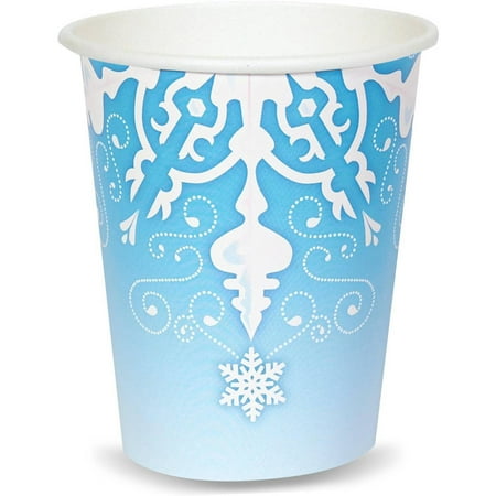 Birth5000 - Snowflake Winter Wonderland 9 oz. Cups -