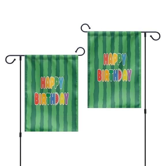 Birthday 12x18 Inch Waterproof Single Garden Flag - All Weather Outdoor Yard Decor, Lightweight Polyester for Porch Fence Mailbox 12*18IN