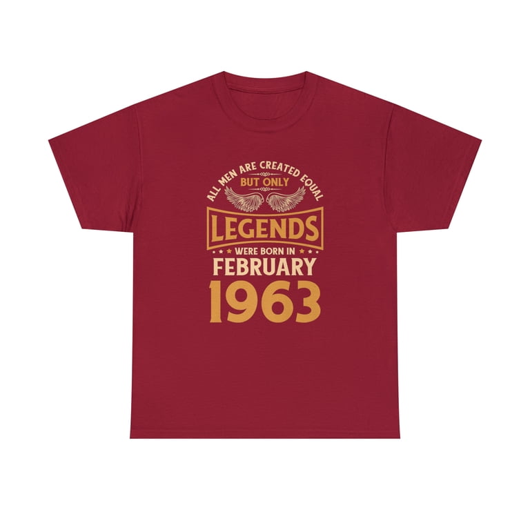 Birthday 60 Legend February 1963 T-Shirt - Walmart.com