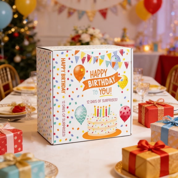 Birthday Advent Calendar Box, Fillable Countdown Gift Box, DIY Surprise Birthday Calendar, Empty Fill Your Own Gift Box, for Birthday Party Celebration